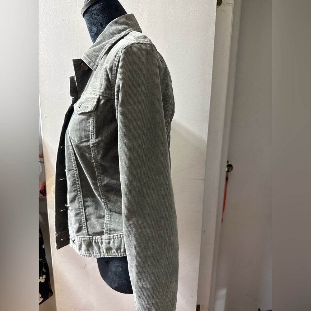 GAP Women's Olive Denim Jacket - Picture 3 of 5
